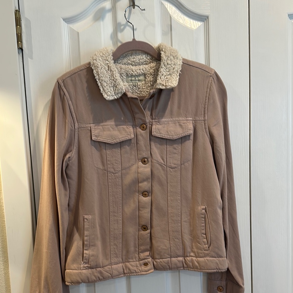 Thread and Supply Jean style Sherpa lined jacket.